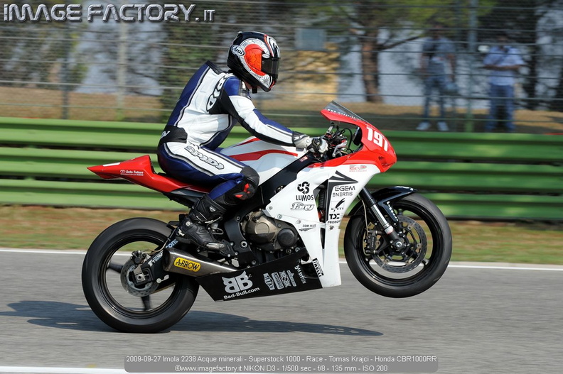 2009-09-27 Imola 2238 Acque minerali - Superstock 1000 - Race - Tomas Krajci - Honda CBR1000RR.jpg